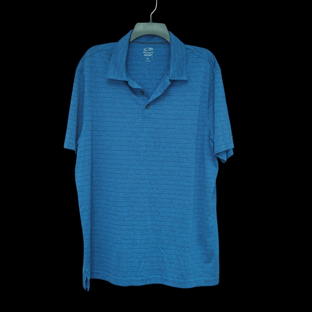 EUC Champion Men's Blue Dri-Fit Polo Shirt Size XL